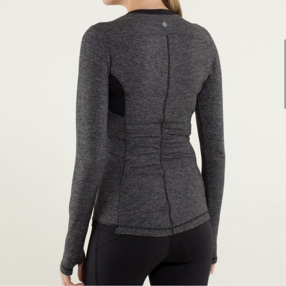 Lululemon Base Runner Long Sleeve- Heathered Black/ Black - Women’s Small - Picture 2 of 13